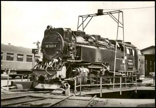 Ansichtskarte  Lok Dampflokomotive Lokomotive der Harzbahnen Baureihe 99 1970