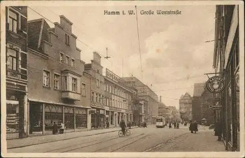 Ansichtskarte Hamm (Westfalen) Große Weststraße 1918