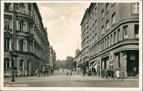 Postcard Eger Cheb Schanzstraße - Fotokarte 1944