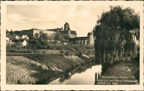 Postcard Marienwerder Kwidzyn Blick auf das Regierungsgebäude 1932