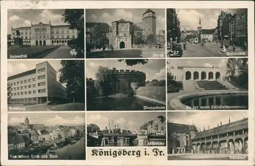 Königsberg (Ostpreußen) Калининград MB: Funkberg Steindamm Uni uvm 1942