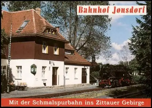 Dampflokomotive Bahnhof Kurort Jonsdorf Schmalspurbahn im Zittauer Gebirge 2000