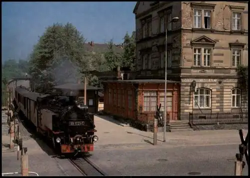 Dampflokomotiven Deutsche Reichsbahn Personenzug am Haltepunkt Zittau-Ort 1991