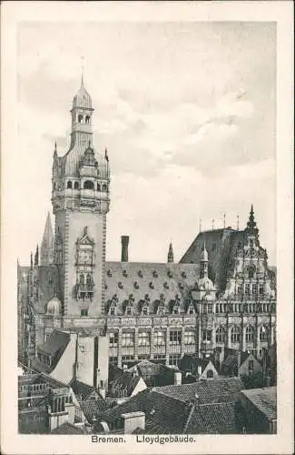 Ansichtskarte Bremen Lloydgebäude. 1917