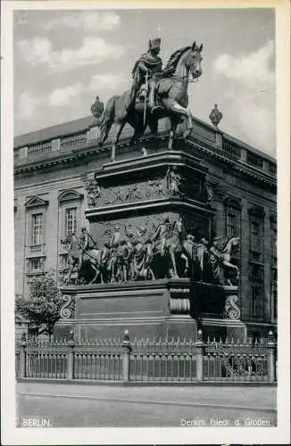 Ansichtskarte Berlin Denkmal Friedrich des Großen 1934