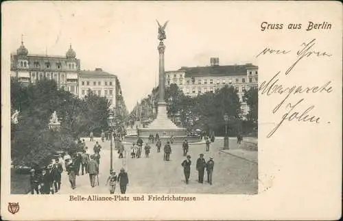 Ansichtskarte Kreuzberg-Berlin Belle-Allianceplatz 1903