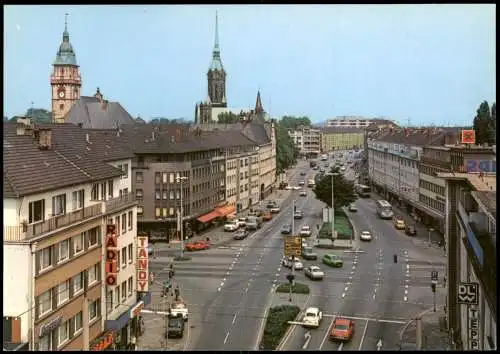 Rheydt-Mönchengladbach Limitenstraße, Straßen-Kreuzung, Autos Verkehr 1975