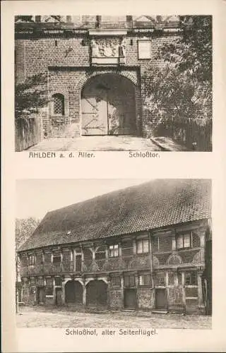 Ansichtskarte Ahlden Aller 2 Bild Schloß u. Seitenflügel 1928