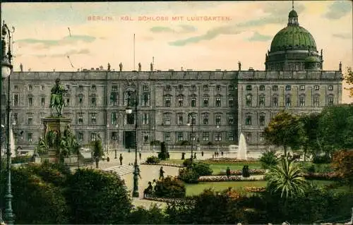 Ansichtskarte Mitte-Berlin Kgl. Schloss mit Lustgarten 1914