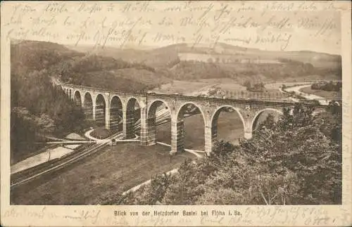 Hetzdorf-Flöha (Sachsen) Blick von der Hetzdorfer Bastei Viadukt 1920