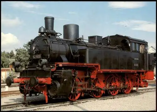 Güterzug-Tenderlokomotive Deutsche Reichsbahn im Bw Erfurt-West 1987