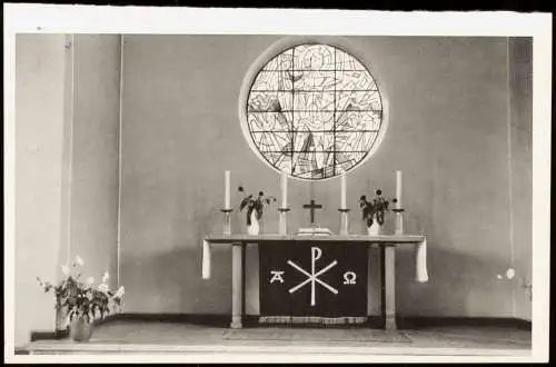 Ansichtskarte Bookholzberg-Ganderkesee Inneres der ev.-luth. Kirche 1961