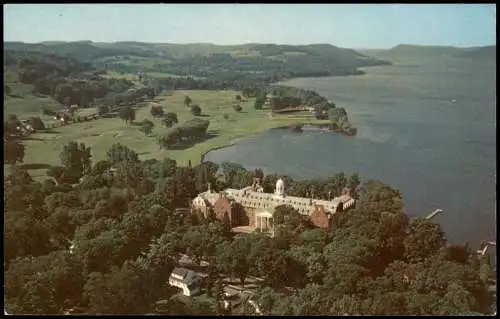 Postcard Cooperstown OTESAGA HOTEL on the shore of Otsego Lake 1970