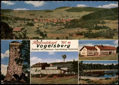 Schotten (Vogelsberg) Mehrbild-AK Vogelsberg Jaufstein-VHC-Clubhauser- 1965