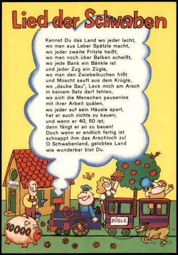 .Baden-Württemberg  Schwaben Lied der Schwaben Liedtext 1970