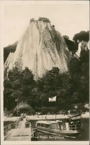 Ansichtskarte Stubbenkammer-Sassnitz Stubbenkammer, Königsstuhl 1930