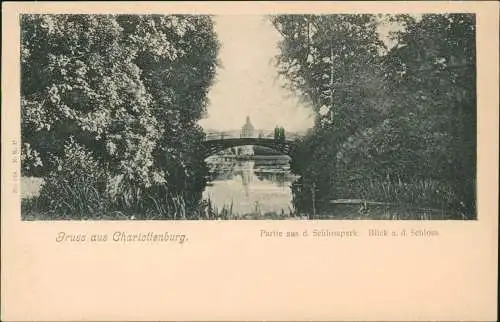 Charlottenburg-Berlin Partie aus d. Schlosspark. Blick a. d. Schloss. 1911