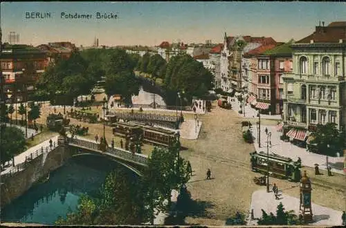 Ansichtskarte Tiergarten-Berlin Potsdamer Brücke 1915