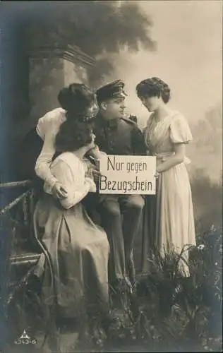 Ansichtskarte  Nur gegen Bezugsschein! 1915