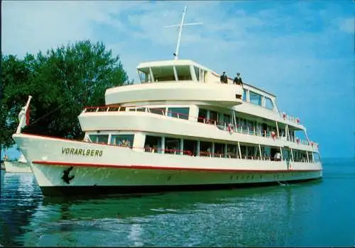 Ansichtskarte  Bodensee Dampfer   Motorschiff Vorarlberg 1980 Bordpoststempel