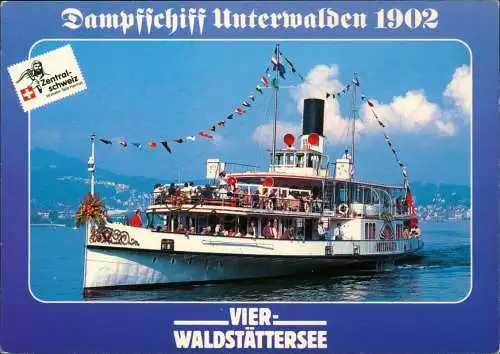 Ship Schiff Schiffsfoto-AK Dampfschiff Unterwalden (Schweiz) 1990