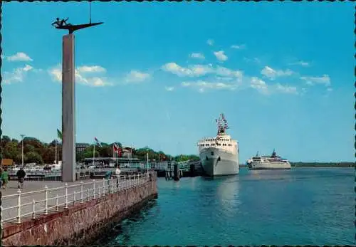 Ansichtskarte Kiel Hafen Am Oslo-Kai, Schiff Ship 1965