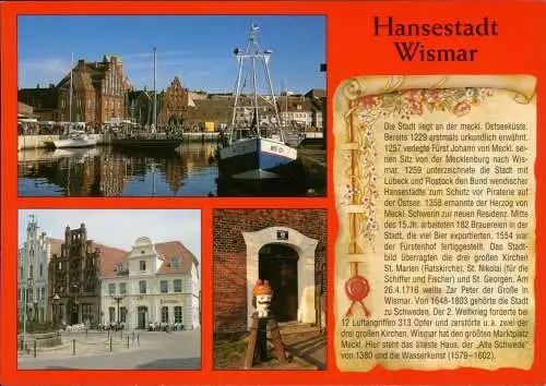 Ansichtskarte Wismar Hansestadt Wismar Mehrbild-AK Chronik-Karte 2000