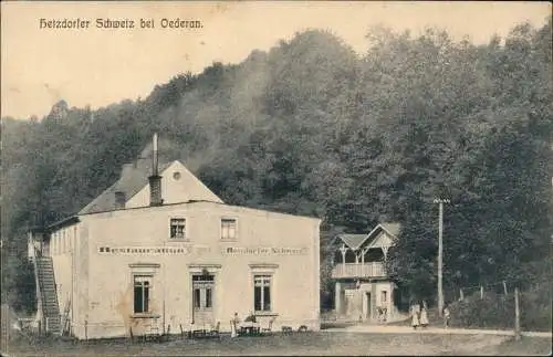 Oederan Restauration Hetzdorfer Schweiz Seitenansicht Erzgebirge 1911